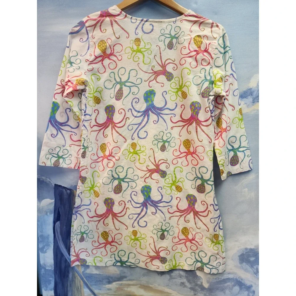 Gretchen Scott XS NEW Octopus Print Tunic Colorful $129